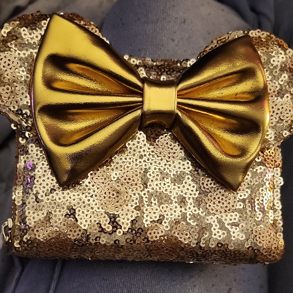 Loungefly Gold Sequin Minnie Mouse Wallet